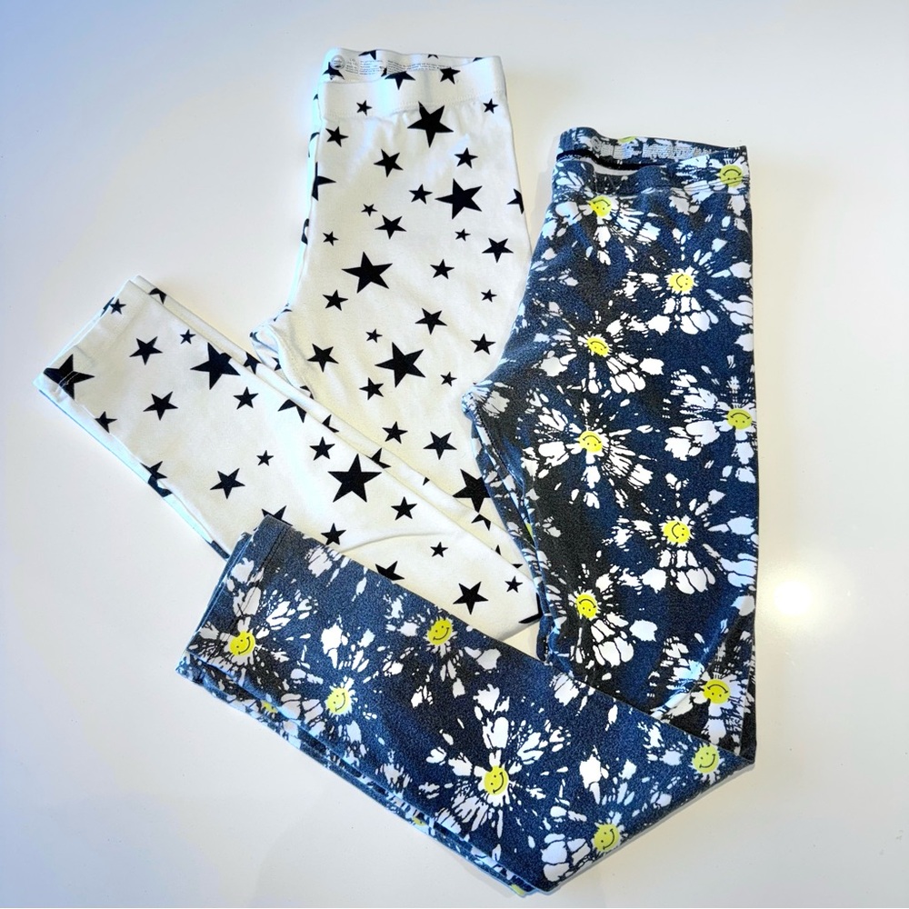 🛍️4 for 20$ / Star and Floral Patterned Leggings / 10-12 (L)
